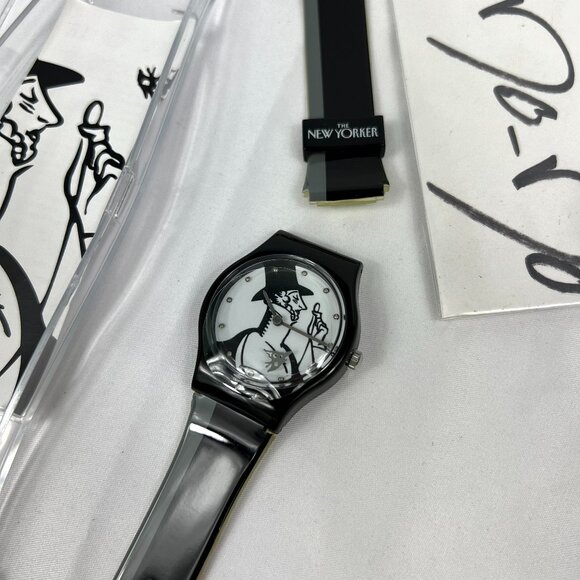 The New Yorker Watch Rea Irvin Eustace Tilley Black White Wristwatch Artist 2 - Picture 5 of 7